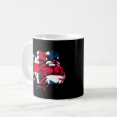 Bulldog Union Jack Flag Kaffeetasse (Vorderseite Links)