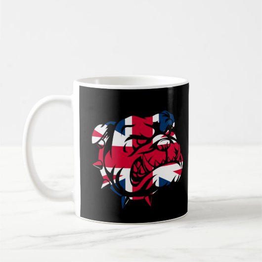 Bulldog Union Jack Flag Kaffeetasse (Links)