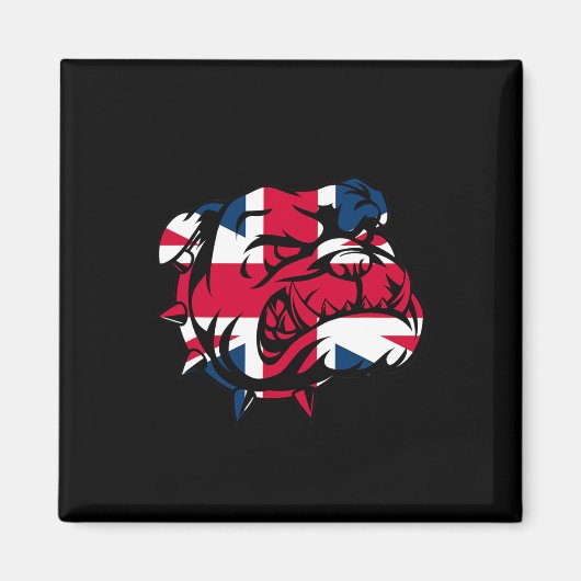 Bulldog Union Jack Flag Magnet (Vorne)
