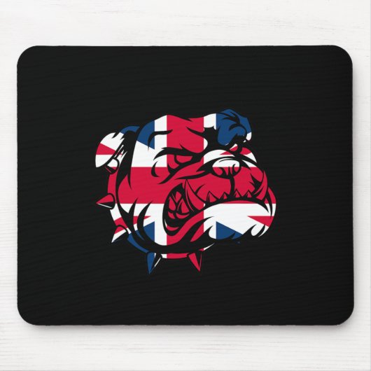 Bulldog Union Jack Flag Mousepad (Vorne)