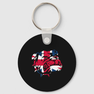Bulldog Union Jack Flag Schlüsselanhänger