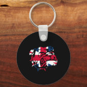 Bulldog Union Jack Flag Schlüsselanhänger (Vorderseite)