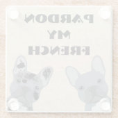 Bulldog-Untersetzer Glasuntersetzer (Rückseite)