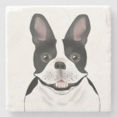 Bulldog-Untersetzer Steinuntersetzer (Vorderseite)