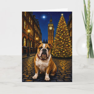 Bulldog Urlaub  Feiertagskarte