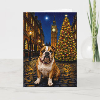 Bulldog Urlaub  Feiertagskarte