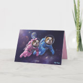 Bulldog Valentine Card Feiertagskarte (Rückseite)