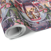 Bulldog Valentinstag Geschenkpapier (Rolleneckpunkt)