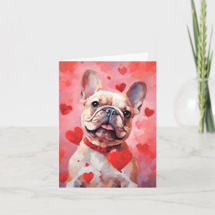 Bulldog-Valentinstag Karte