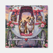 Bulldog Valentinstag Magnet (Vorne)