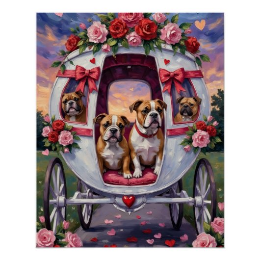 Bulldog Valentinstag Poster (Vorderseite)