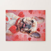 Bulldog-Valentinstag Puzzle (Horizontal)