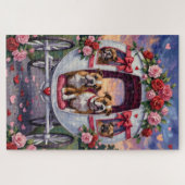 Bulldog Valentinstag Puzzle (Horizontal)