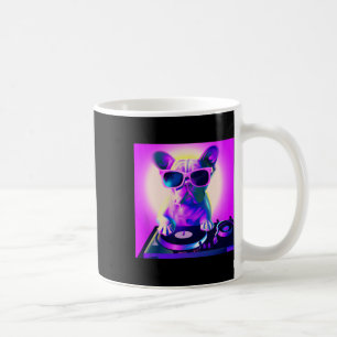 Bulldog Vaporwave Dj Hunde Ästhetische Frauen Mädc Kaffeetasse
