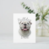 Bulldog Vater 2 Postkarte (Stehend Vorderseite)
