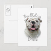 Bulldog Vater 2 Postkarte (Vorne/Hinten)