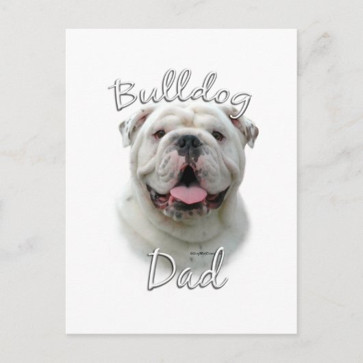 Bulldog Vater 2 Postkarte (Vorderseite)