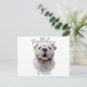 Bulldog Vater 2 Postkarte (Stehend Vorderseite)