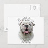 Bulldog Vater 2 Postkarte (Vorne/Hinten)