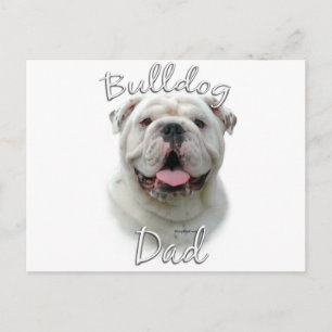 Bulldog Vater 2 Postkarte
