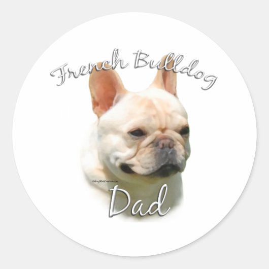 Bulldog-Vater 2 Runder Aufkleber (Vorderseite)
