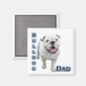 Bulldog Vater 4 - Magnet (Vorderseite/Rückseite)