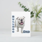 Bulldog-Vater 4 Postkarte (Stehend Vorderseite)