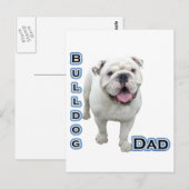 Bulldog-Vater 4 Postkarte (Vorne/Hinten)