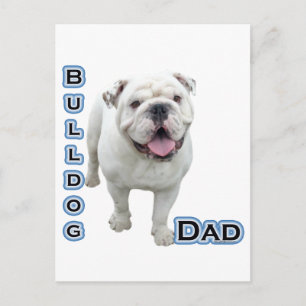Bulldog-Vater 4 Postkarte