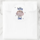 Bulldog Vater - Aufkleber (Tasche)