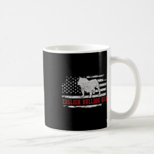Bulldog-Vater beängstigend amerikanischer Flaggen Kaffeetasse