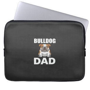 Bulldog-Vater Cartoon-Hundefreund Laptopschutzhülle
