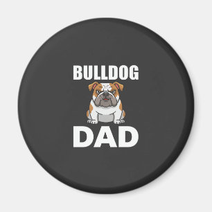 Bulldog-Vater Cartoon-Hundefreund Magnet