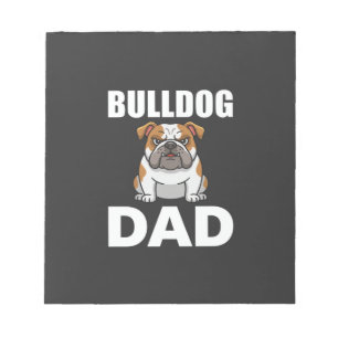 Bulldog-Vater Cartoon-Hundefreund Notizblock