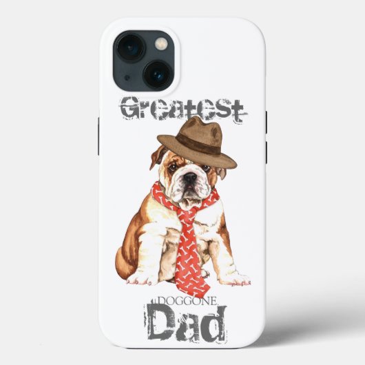 Bulldog-Vater Case-Mate iPhone Hülle (Rückseite)
