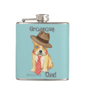 Bulldog-Vater Flachmann (Vorderseite)
