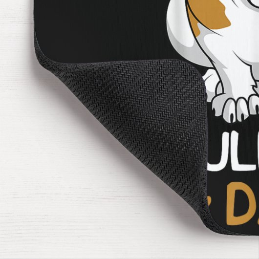 Bulldog Vater Funny English Bulldog Hundebesitzer Mousepad (Ecke)