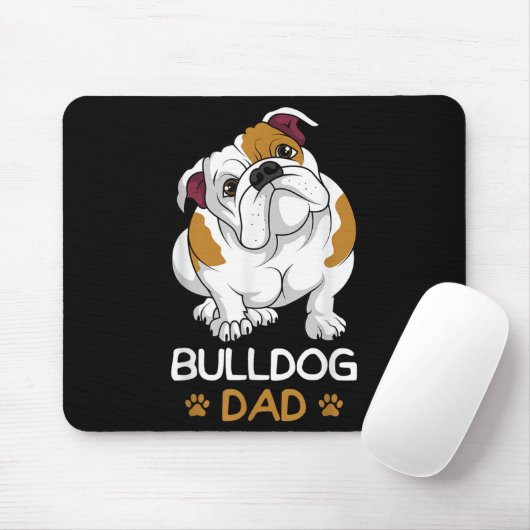 Bulldog Vater Funny English Bulldog Hundebesitzer Mousepad (Mit Mouse)