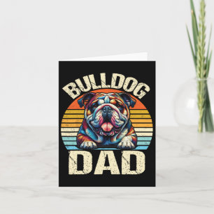 Bulldog Vater Hund liebt Papa Vatertag Karte