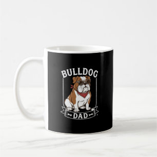 Bulldog-Vater-Hund-Sonnenbrille-Bandana Kaffeetasse