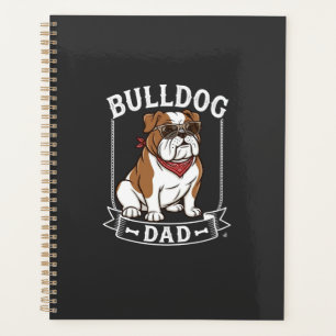 Bulldog-Vater-Hund-Sonnenbrille-Bandana Planer