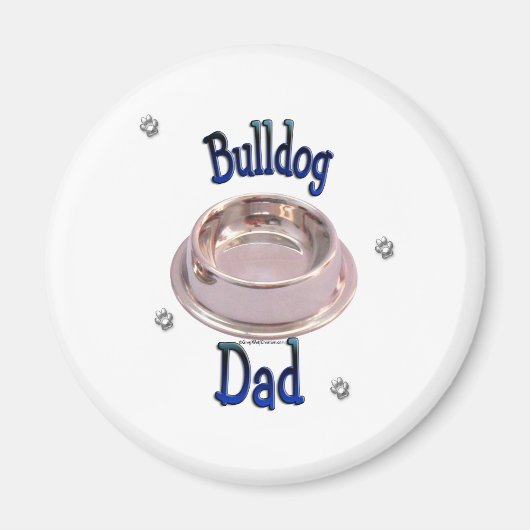 Bulldog-Vater - Individuell Magnet (Vorne)