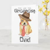 Bulldog-Vater Karte (Gelbe Blume)