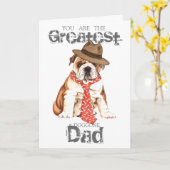 Bulldog-Vater Karte (Gelbe Blume)