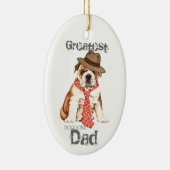 Bulldog Vater Keramik Ornament (Rechts)