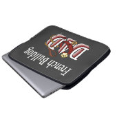 Bulldog-Vater Laptopschutzhülle (Vorne Knopf)