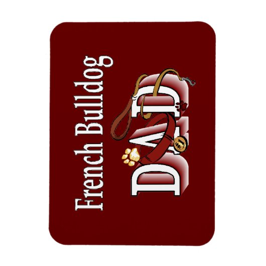 Bulldog-Vater Magnet (Vertikal)