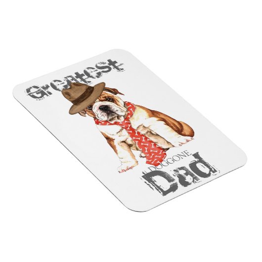 Bulldog-Vater Magnet (Rechte Seite)