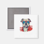 Bulldog-Vater Magnet (Vorderseite/Rückseite)