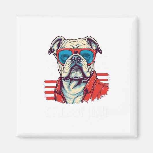 Bulldog-Vater Magnet (Vorne)